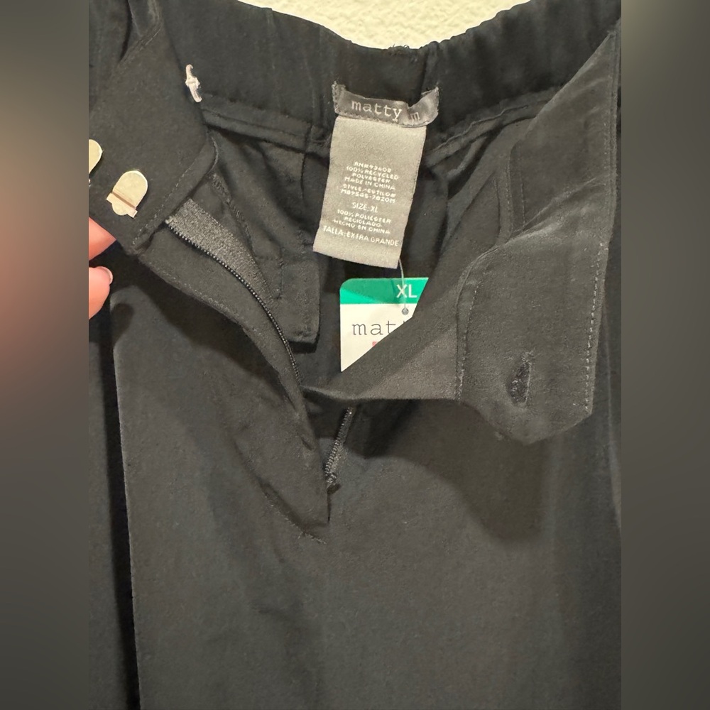Matty M, Black Wide-Leg Pants, XL, nwt! - Picture 5 of 7